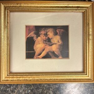 Rosso Fiorentino's Two Cherubs Reading Framed Print 10.5x8.5